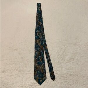 Blue and Brown Patterned Tie - Metropolis circa 1995